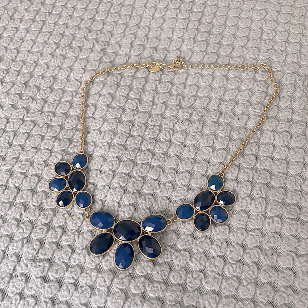 Chunky Blue Stone Necklace